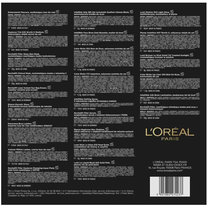 L'Oréal Kalendarz adwentowy, 24 dni