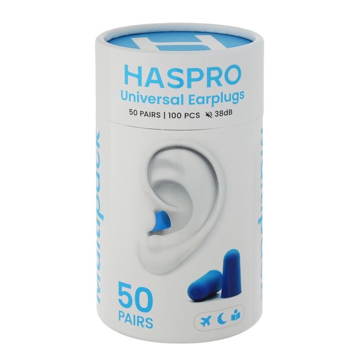Haspro Tube, Stopery do uszu piankowe, Kolor niebieski