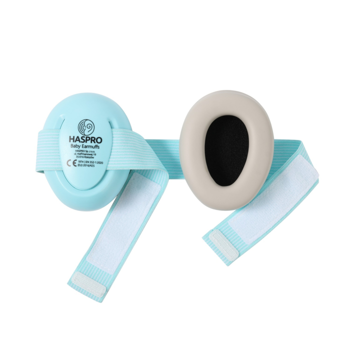 Haspro Baby Earmuffs Mint Nauszniki Ochronne Dla dzieci w wieku 0-3 lat, Miętowe 1 szt.