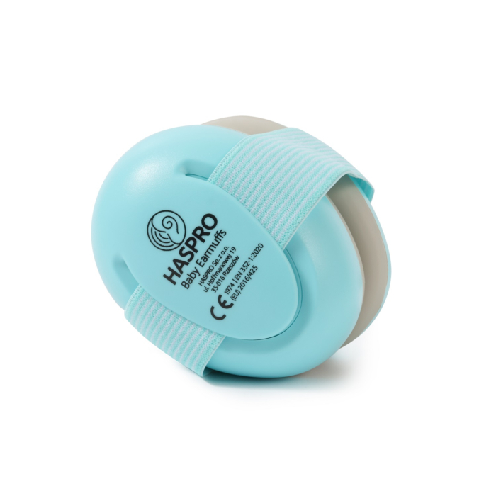 Haspro Baby Earmuffs Mint Nauszniki Ochronne Dla dzieci w wieku 0-3 lat, Miętowe 1 szt.
