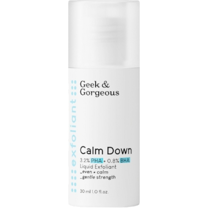 Geek & Gorgeous Calm Down Delikatny eksfoliator z 4% kwasami PHA + BHA