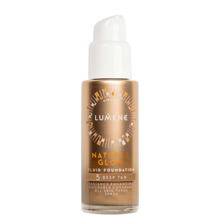 Lumene Natural Glow Podkład rozświetlający SPF20, 5 Deep Tan