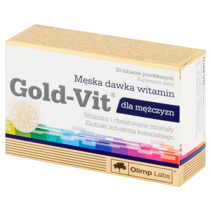 Olimp Gold-Vit dla Mężczyzn, Zestaw witamin i minerałów, Tabletki