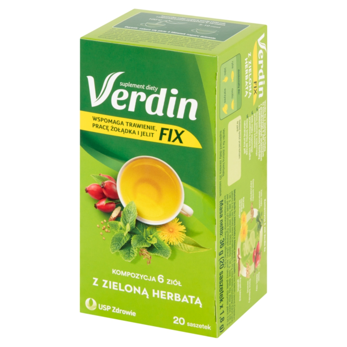 Verdin Fix z Zieloną Herbatą, Zioła w saszetkach