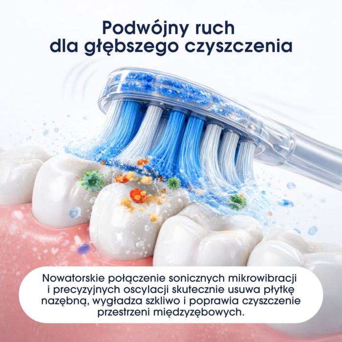 ZENT SoniQ Szczoteczka soniczna do zębów z 4 trybami pracy, czarna