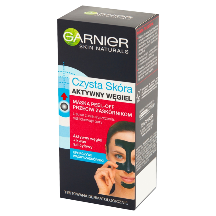 Garnier Skin Naturals Czysta Skóra Aktywny Węgiel Maska przeciw zaskórnikom