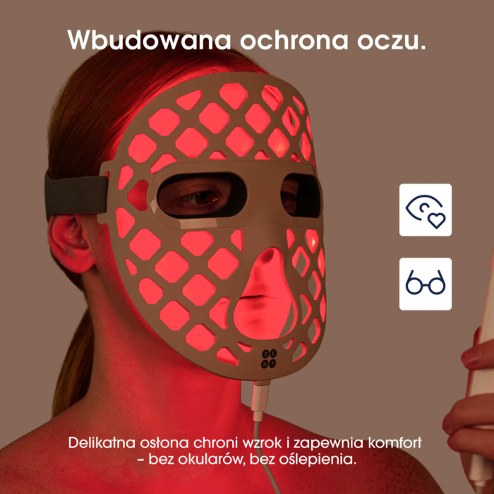 ZENT DermaLight Maska LED do terapii światłem 3w1