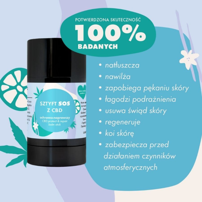 Lullalove Ochronno-naprawczy sztyft SOS z CBD, do twarzy i ciała