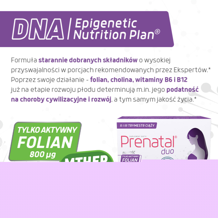 Prenatal Duo, Suplement diety dla kobiet od 13. tygodnia ciąży do końca karmienia piersią, Kapsułki twarde + kapsułki żelatynowe