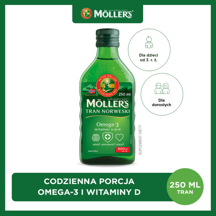 Mollers Tran Norweski Smak naturalny Płyn