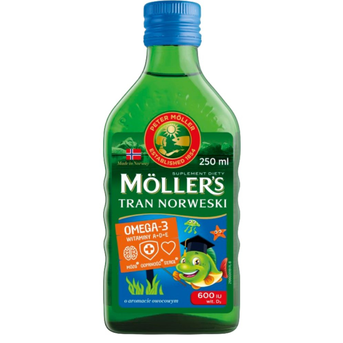 Mollers Tran Norweski Smak owocowy Płyn