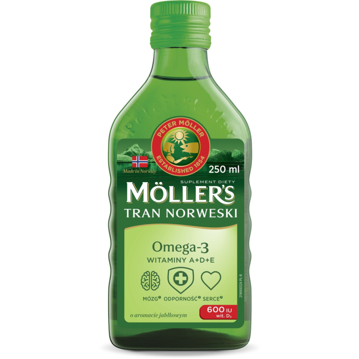 Mollers Tran Norweski Smak jabłkowy Płyn