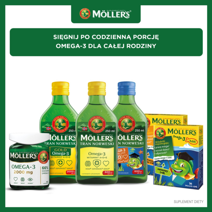 Mollers Tran Norweski Smak jabłkowy Płyn