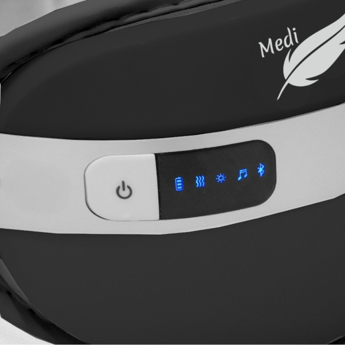 Medi Sleep masażer do twarzy oczu z ciepłym kompresem 4 tryby masażu bluetooth regulacja