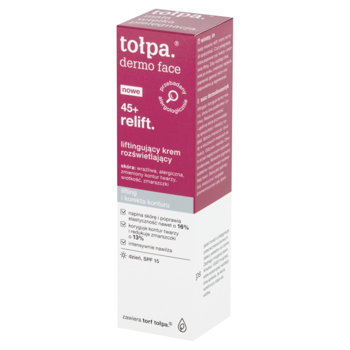 Tołpa Demo Face Relift 45+ lliftingujący krem rozświetlający na dzień SPF15