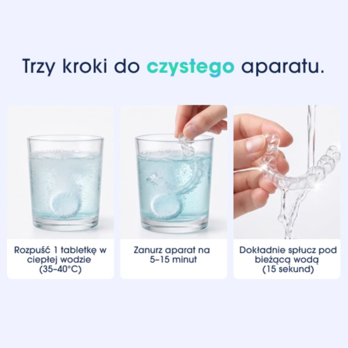 ZENT Tabletki do czyszczenia protez i nakładek, odświeżające, miętowe 120 szt.