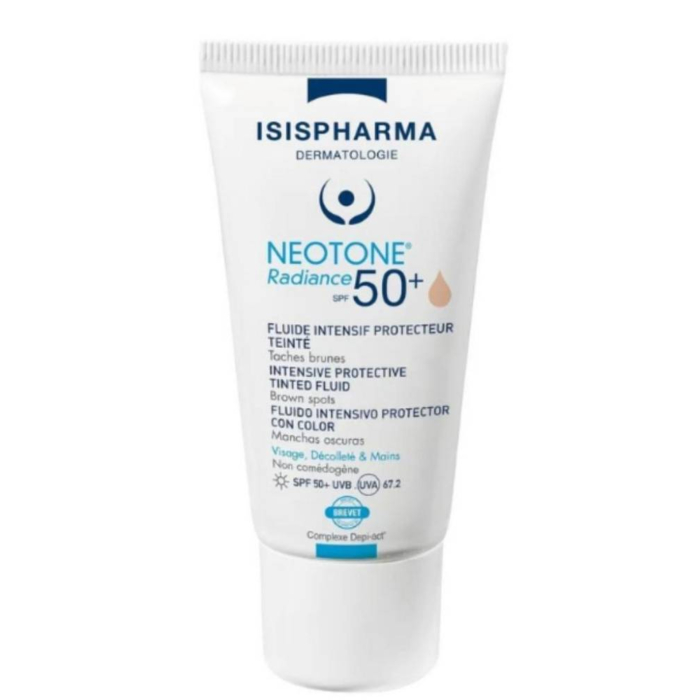 Isispharma Neotone Radiance Serum likwidujące przebarwienia skóry SPF 50+, odcień jasny