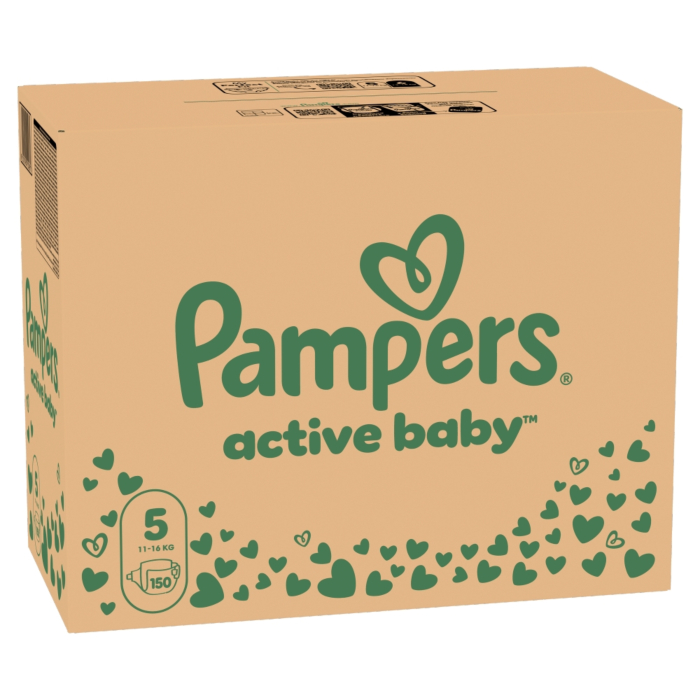 Pampers Active Baby Pieluchy (5) Junior, 150 szt.