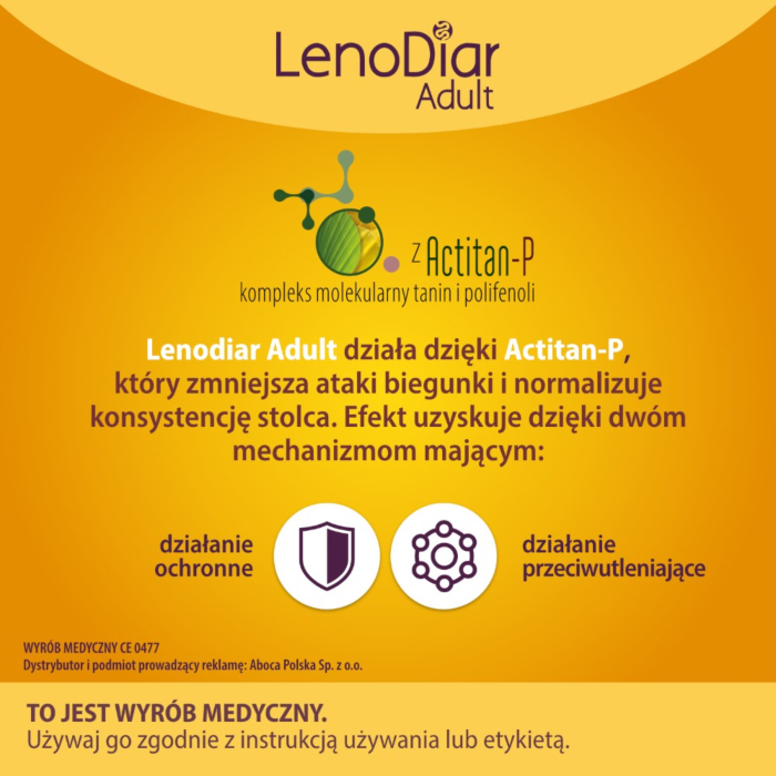 Aboca Lenodiar Adult, Preparat na biegunkę, Kapsułki