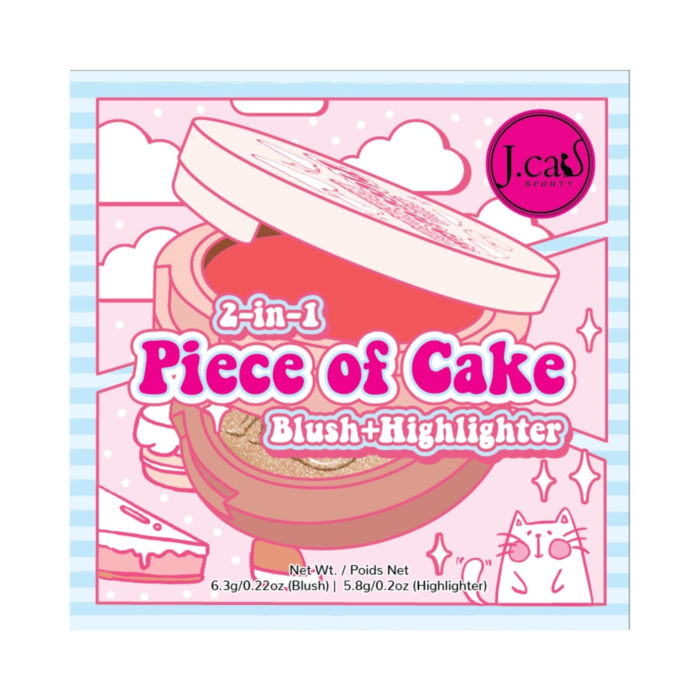 J.Cat Beauty Piece Of Cake Róż i rozświetlacz 2w1, 104 Having Fairy Good Day