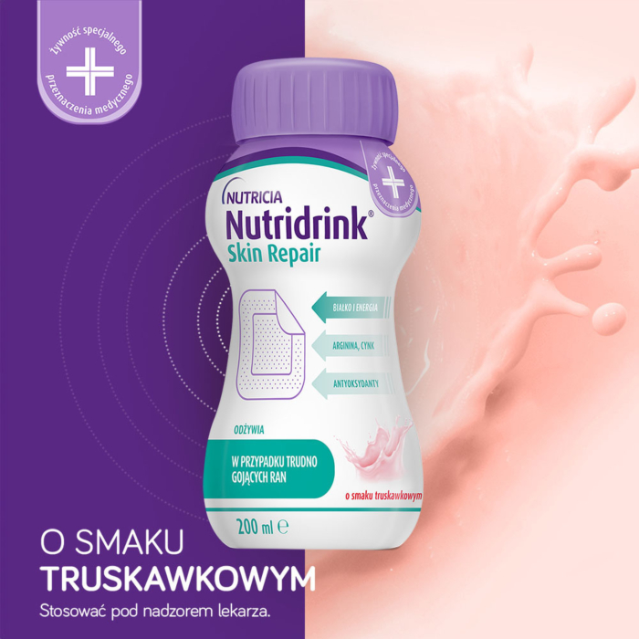 Nutridrink Skin Repair Smak truskawkowy, 4x200 ml