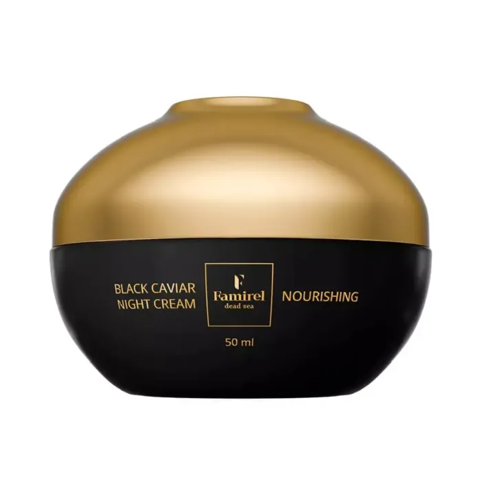 Ночной крем для лица Famirel Black Caviar Nourishing Night Cream питательный, с экстрактом чёрной икры, 50 мл — фото 2