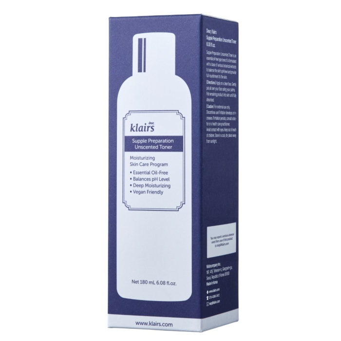 Dear Klairs Supple Preparation Unscented Toner Bezzapachowy tonik do twarzy