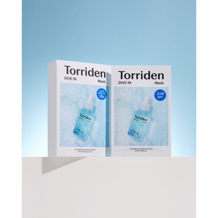 Torriden Dive-In Low Molecular, Nawilżająca maska do twarzy, 10szt.