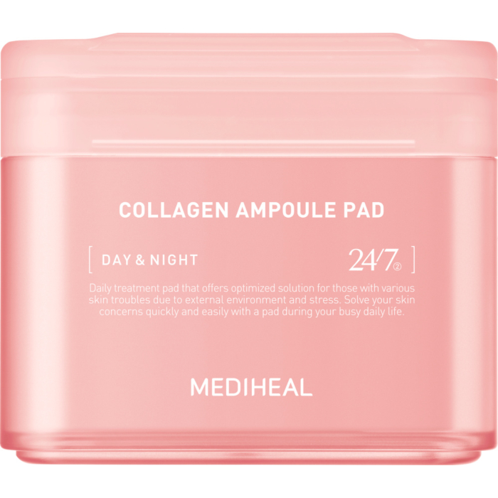 Mediheal Collagen Ampoule Pad, Płatki tonizujące do twarzy z kolagenem