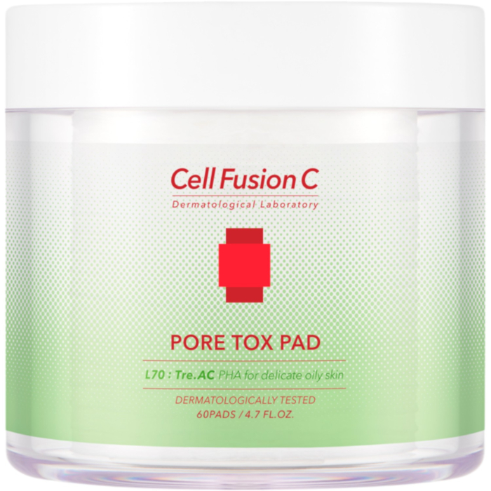 Cell Fusion C Pore Tox Pad, Płatki oczyszczające do twarzy, 60szt