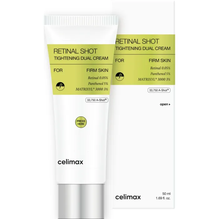 Крем для лица Celimax The Vita-A Retinal Shot Tightening Dual Cream с ретиналем 0,05%, против морщин, 50 мл — фото 2