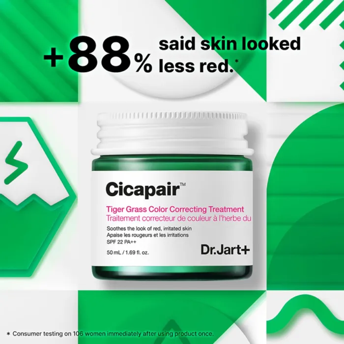 Крем для лица Dr. Jart+ Cicapair Tiger Grass Color Correcting Treatment выравнивающий тон кожи, 15 мл — фото 4