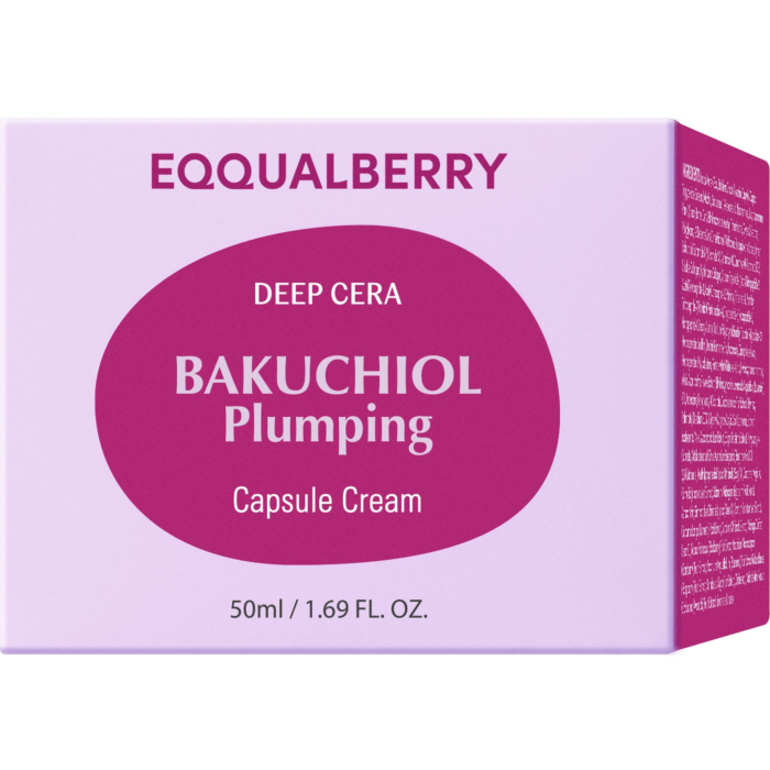 Eqqualberry Bakuchiol Plumping Capsule, Krem do twarzy z delikatnymi kapsułkami z bakuchiolem