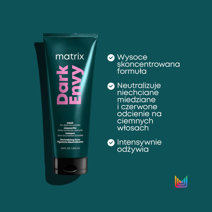 Matrix Total Results Dark Envy Maska do włosów Neutralizacja czerwonych tonów 