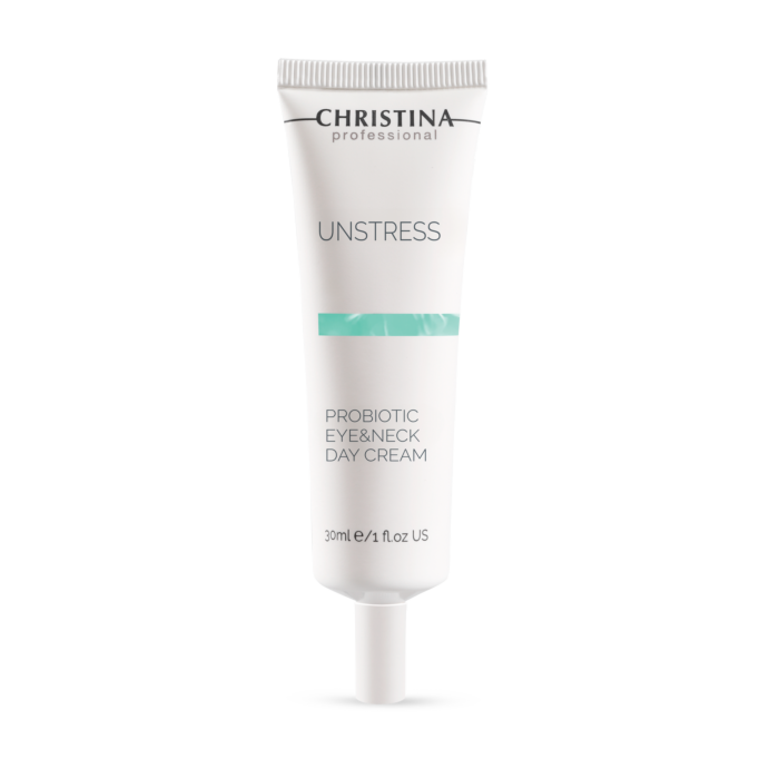 Christina Unstress Pro Biotic Eye & Neck Day Cream — Krem pod oczy z probiotykami kojący
