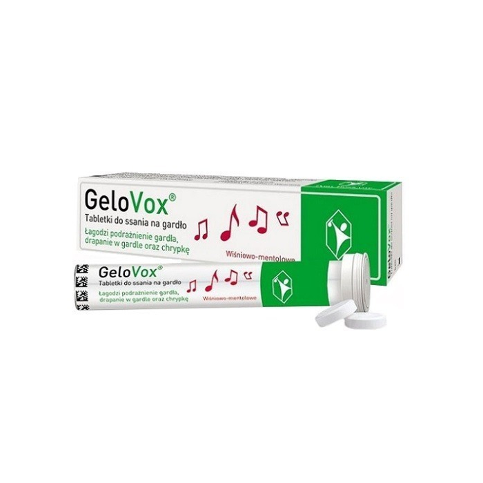 Gelovox, Tabletki do ssania na gardło, Smak wiśniowo-mentolowy