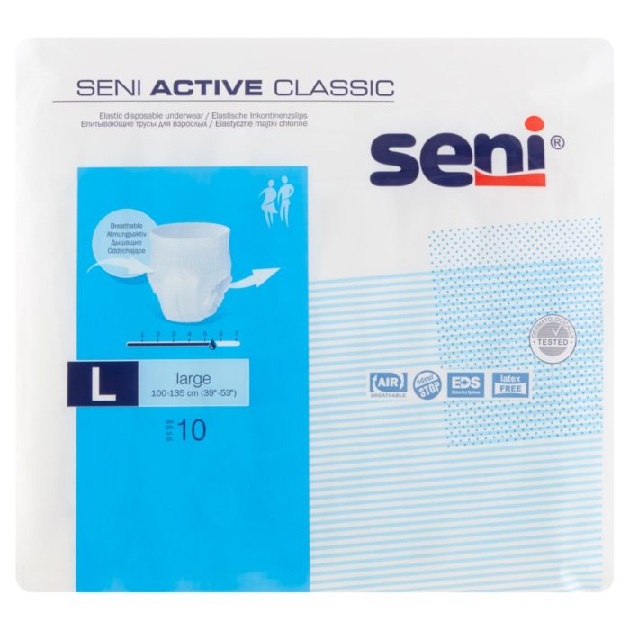 Seni Active Classic Elastyczne majtki chłonne 100-135 cm, Large