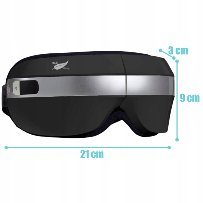 Medi Sleep masażer do twarzy oczu z ciepłym kompresem 4 tryby masażu bluetooth regulacja
