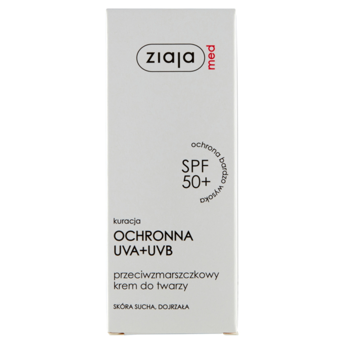 Ziaja Med SPF 50+ Kuracja Ochronna UVA+UVB Przeciwzmarszczkowy krem do twarzy