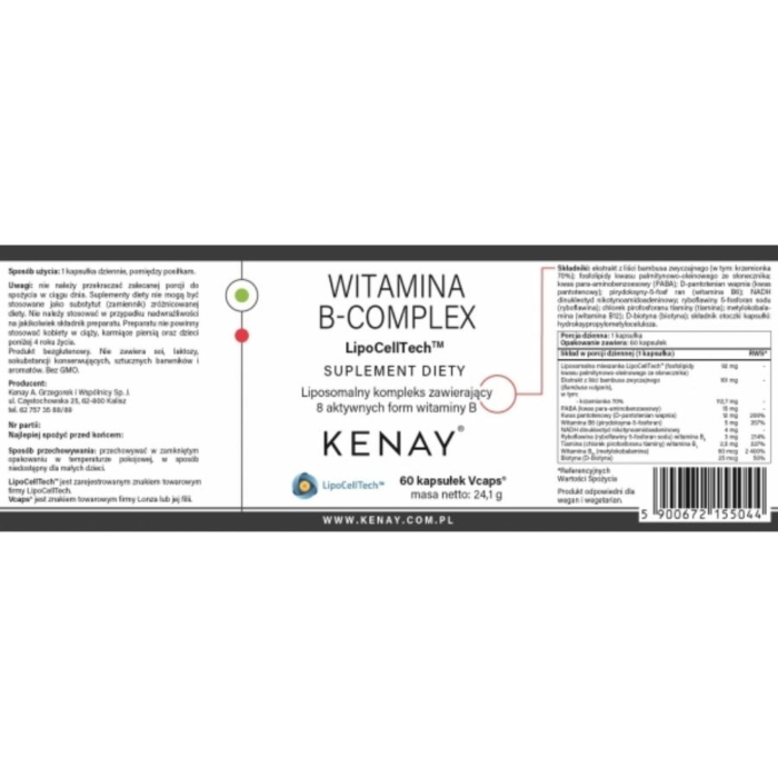 Kenay Suplement diety witamina B Complex
