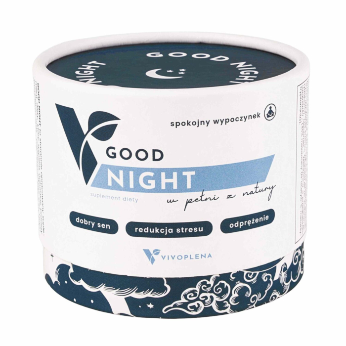 Vivoplena Good Night melatonina na sen L-tryptofan magnez B6, 60 kapsułek