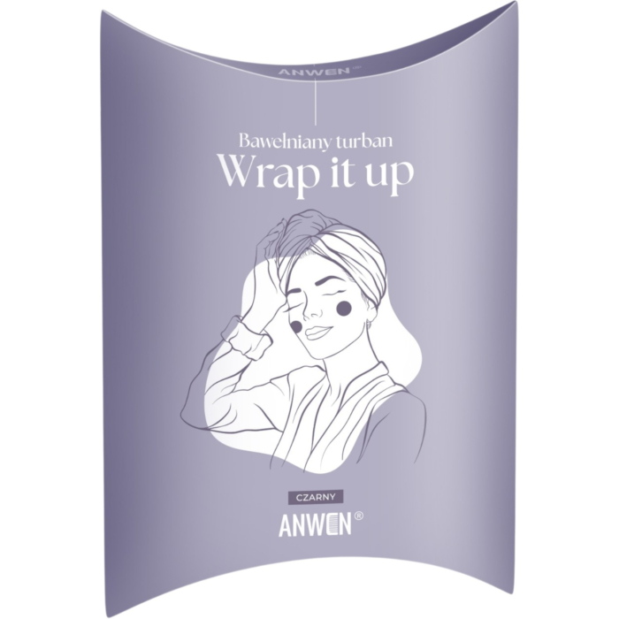 Anwen Wrap It Up Turban do włosów Czarny