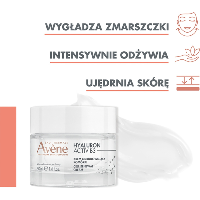 Avène Hyaluron Activ B3 Krem odbudowujący komórki 