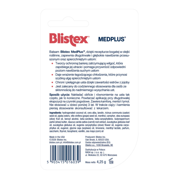 Blistex Balsam do ust Medplus