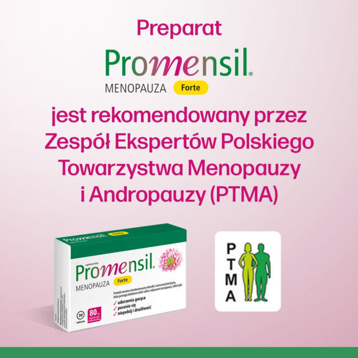 Promensil Forte Preparat łagodzący objawy menopauzy Tabletki, 30 szt.