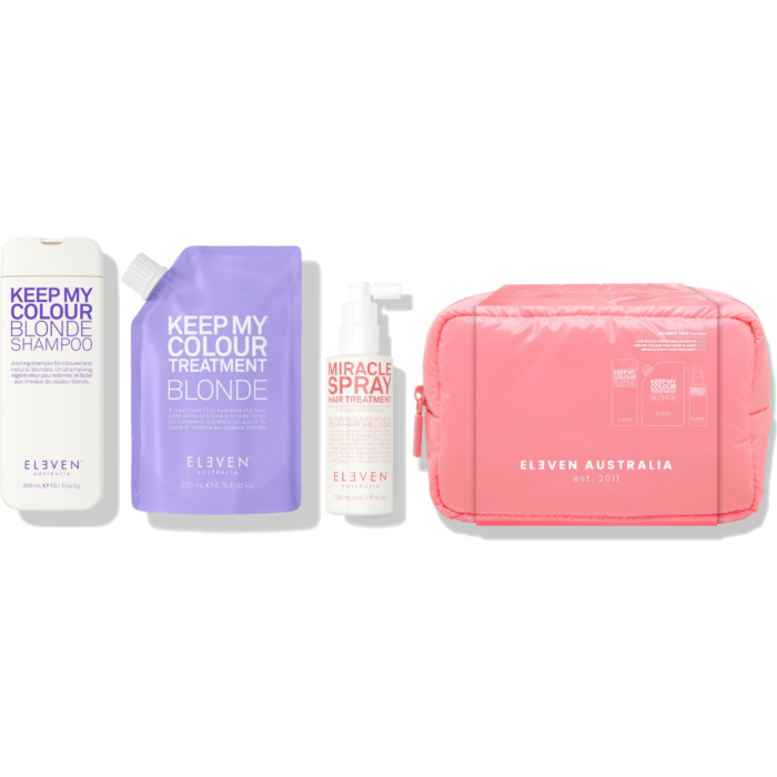 Eleven Australia Zestaw Blonde Holiday Trio: Shampoo + Conditioner + Miracle hair treatment