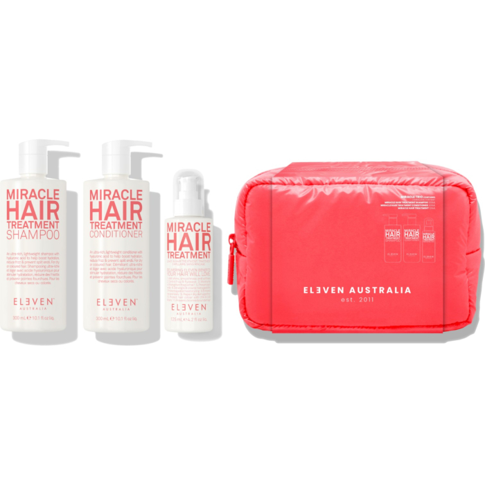 Eleven Australia Zestaw Miracle Holiday Trio: Shampoo + Conditioner + Miracle hair treatment