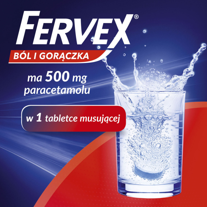 Fervex Ból i Gorączka 500 mg Tabletki, 16 szt.