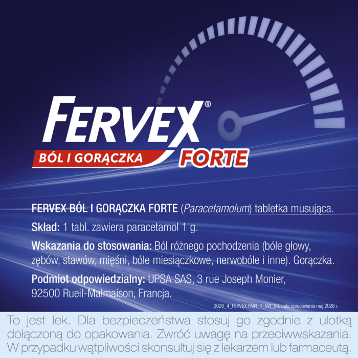 Fervex Ból i Gorączka Forte 1000 mg, tabletki 8 szt.