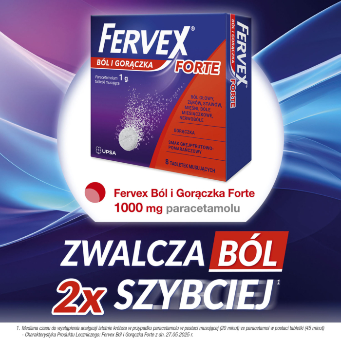 Fervex Ból i Gorączka Forte 1000 mg, tabletki 8 szt.
